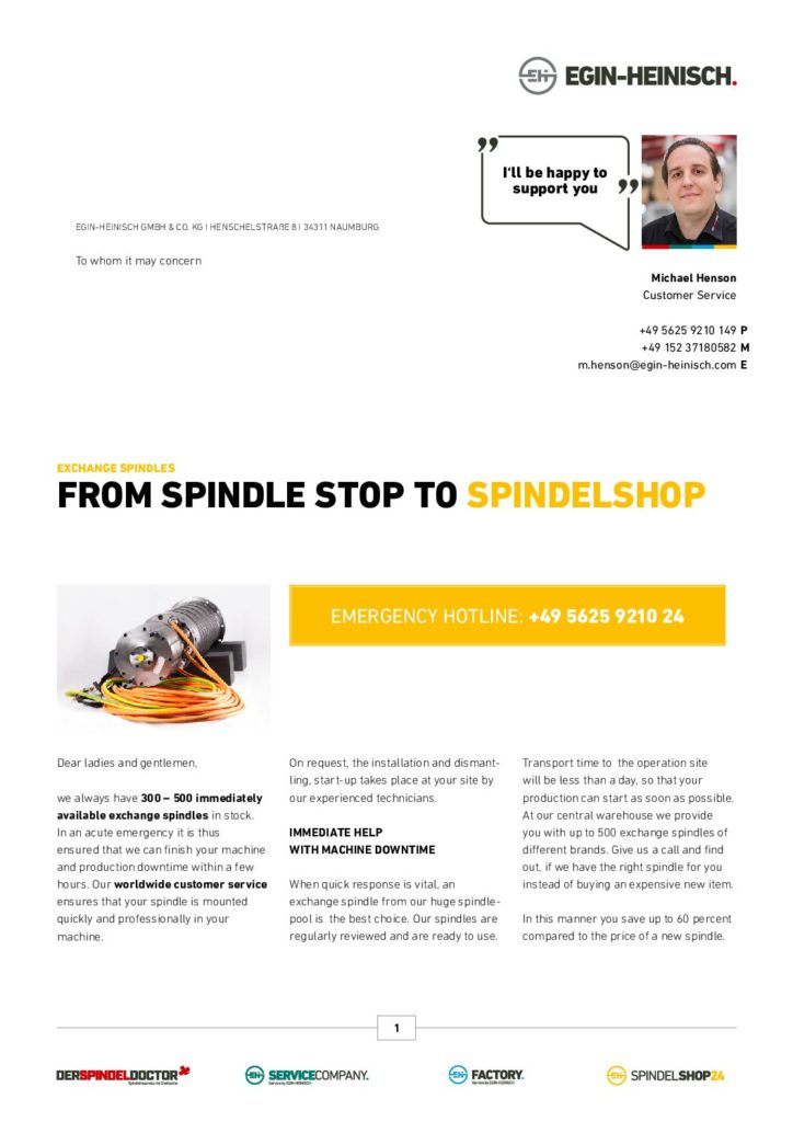 From spindle stop to Spindelshop